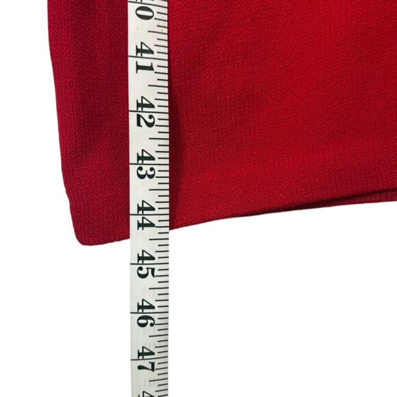 St. John Evening women's red size 10 slide slit maxi skirt - Picture 3 of 5
